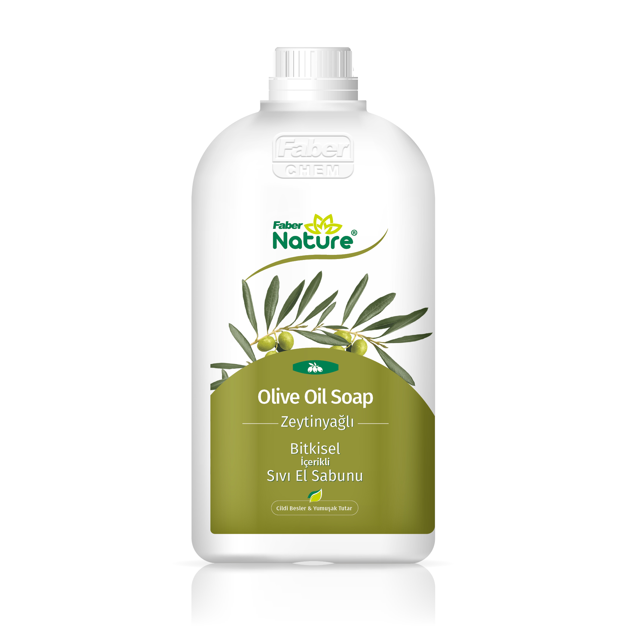 Faber Nature Olive Oil Soap - Bitkisel İçerikli %100 Doğal Zeytinyağlı Sıvı El Sabun (2,5 L Şişe)